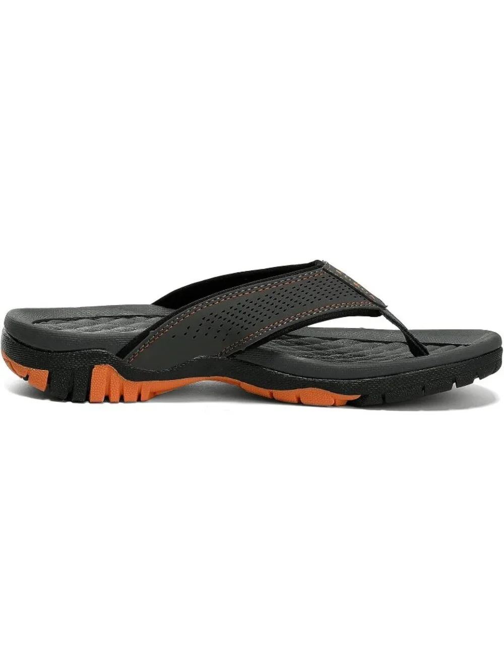 Men's Grey Beach Flip-Flops Water Casual Outdoor Athletic Thong Sandal Slipper